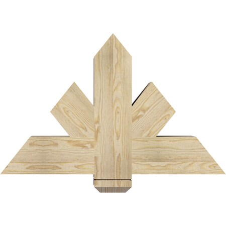 Ekena Millwork Kennewick Rough Sawn Timber Gable Bracket, Douglas Fir, 36"W x 23"H x 6"D x 6"F, 15/12 Pitch GBW036X23X0606KEN00RDF